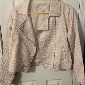 Women’s dress jacket, cream and sparkle